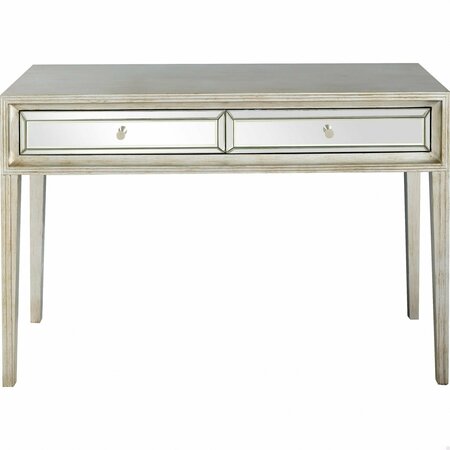 HOMEROOTS 31.2 x 48 x 16.8 in. Antiqued Silver Finish Console Table 396812
